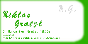 miklos gratzl business card